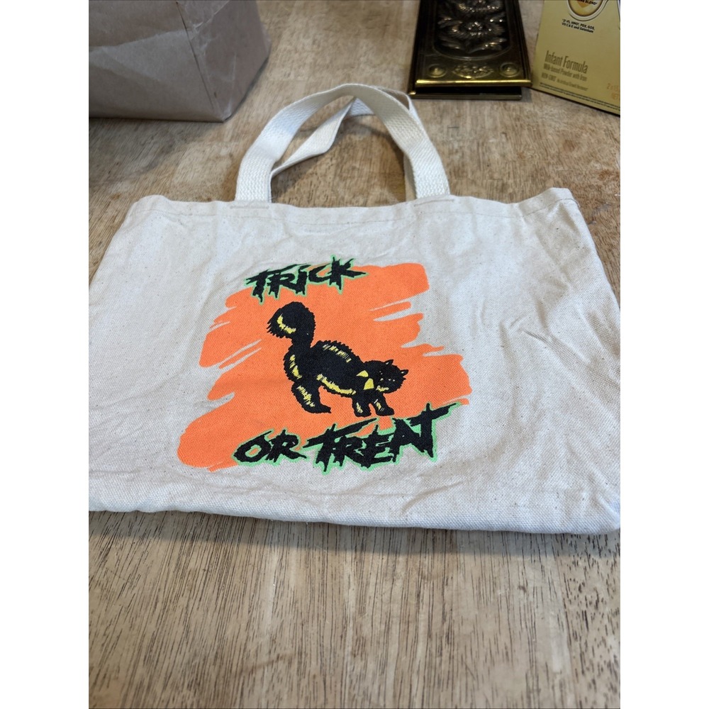 Halloween Canvas Trick or Treat Bag Vintage